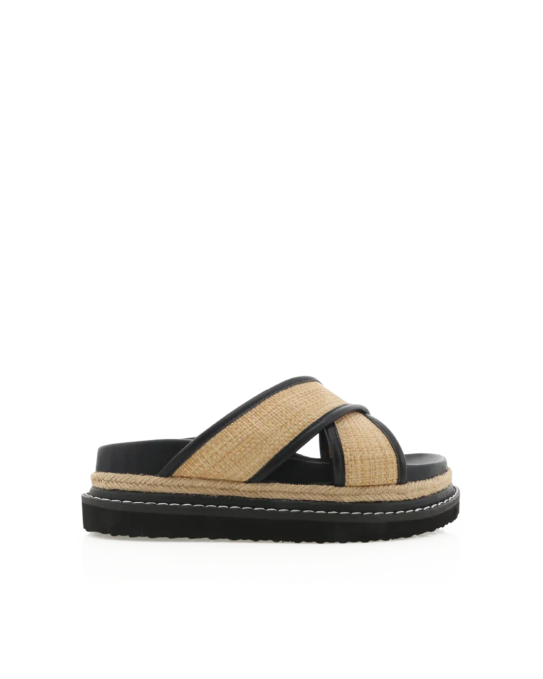 AYSHA SANDAL - NATURAL RAFFIA