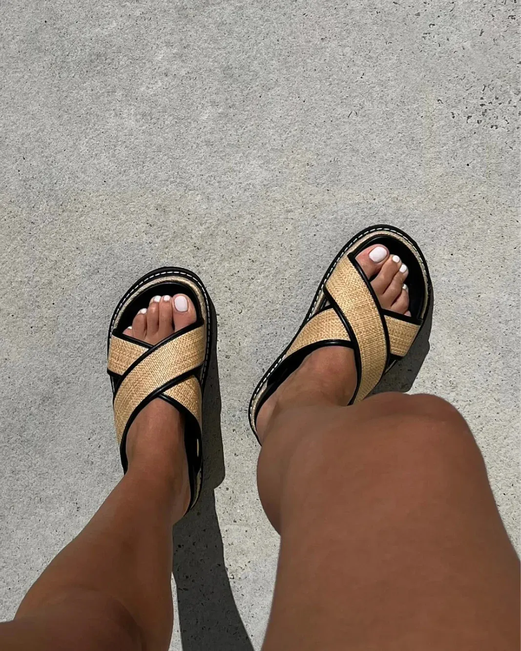 AYSHA SANDAL - NATURAL RAFFIA