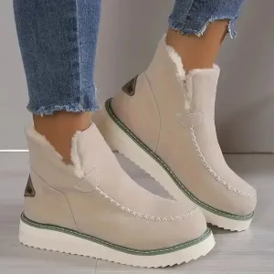Cozy Casual Fashionable Warm Slip-On Stylish Comfort Snow Boot