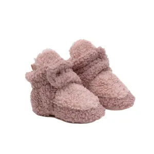Cozy Sheila Snap Booties Blush Pink