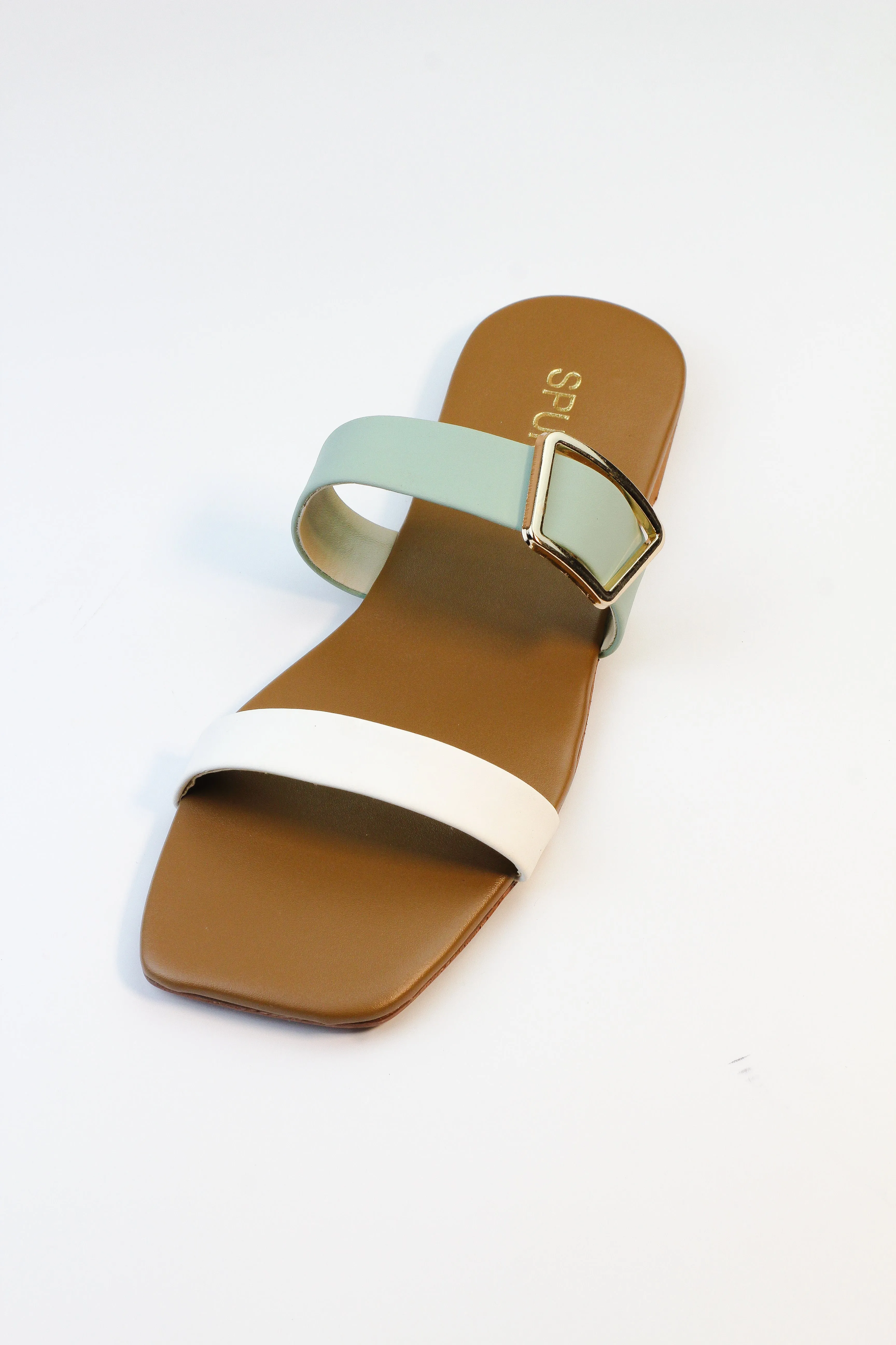 Juno Two Colors Open Toe Flat Sandals Beach Shoes