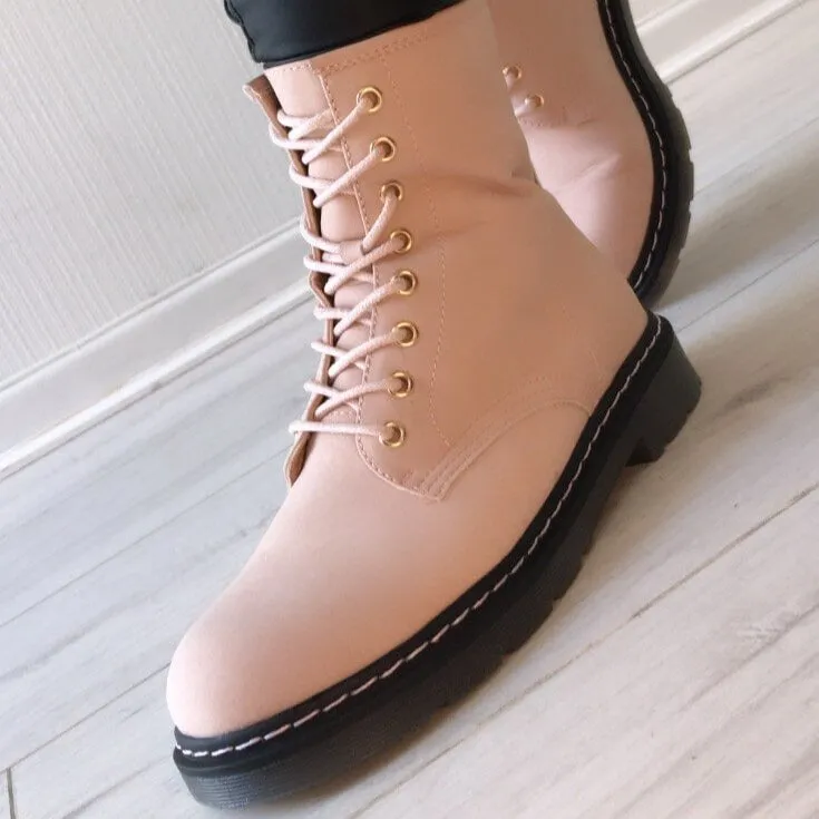 Pale Pink Doc Boots